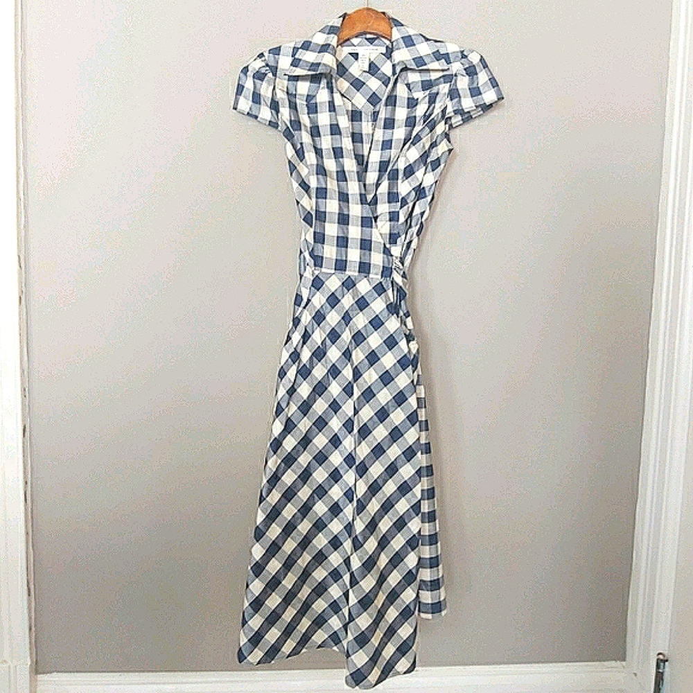 DVF gingham wrap-dress